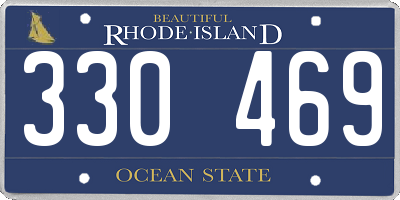 RI license plate 330469