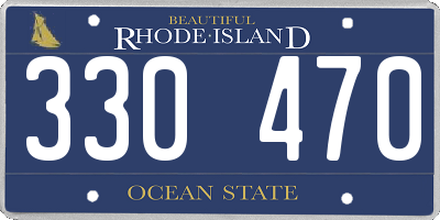 RI license plate 330470