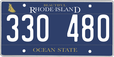 RI license plate 330480