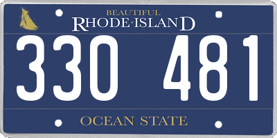 RI license plate 330481