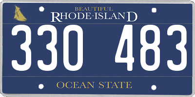 RI license plate 330483