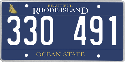 RI license plate 330491