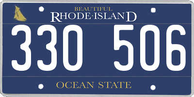 RI license plate 330506