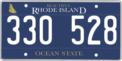 RI license plate 330528