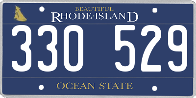 RI license plate 330529