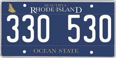 RI license plate 330530