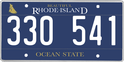 RI license plate 330541