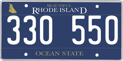 RI license plate 330550