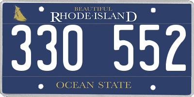 RI license plate 330552