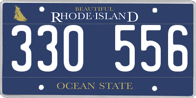 RI license plate 330556