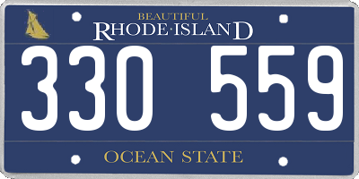 RI license plate 330559