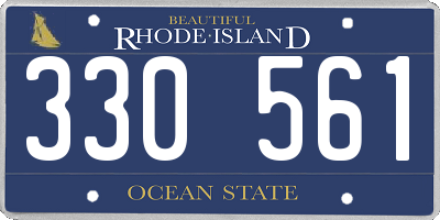 RI license plate 330561