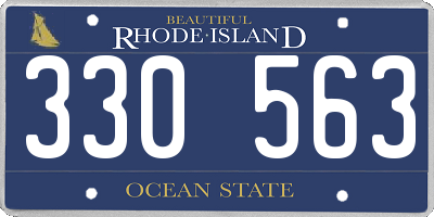 RI license plate 330563