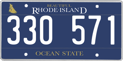 RI license plate 330571