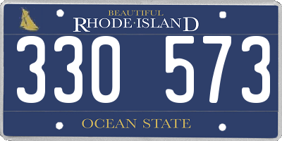 RI license plate 330573