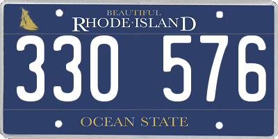 RI license plate 330576