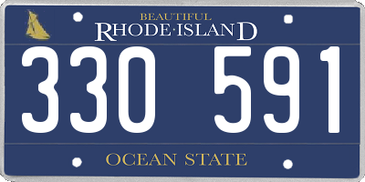 RI license plate 330591