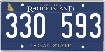 RI license plate 330593