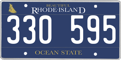 RI license plate 330595