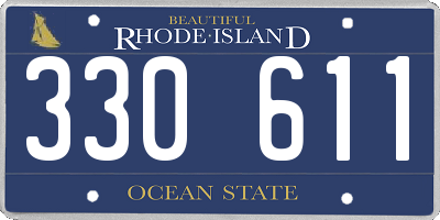 RI license plate 330611