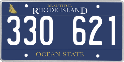 RI license plate 330621