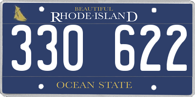 RI license plate 330622