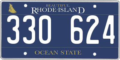 RI license plate 330624