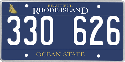 RI license plate 330626