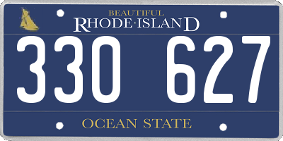 RI license plate 330627