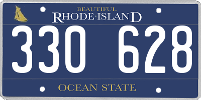 RI license plate 330628