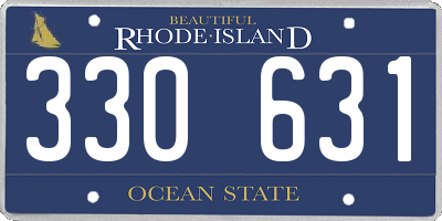 RI license plate 330631