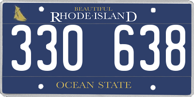 RI license plate 330638