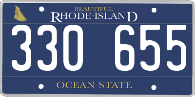 RI license plate 330655