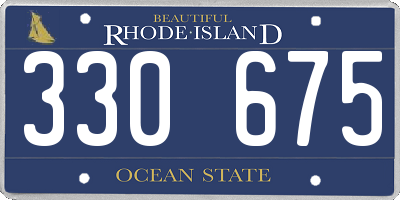 RI license plate 330675
