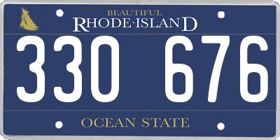 RI license plate 330676