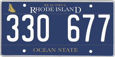 RI license plate 330677