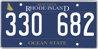 RI license plate 330682