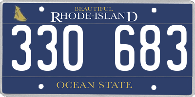RI license plate 330683