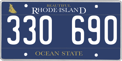 RI license plate 330690