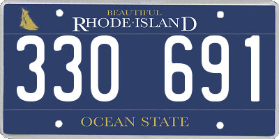 RI license plate 330691