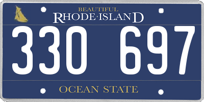 RI license plate 330697