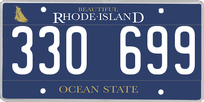 RI license plate 330699