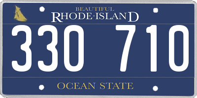 RI license plate 330710