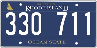 RI license plate 330711