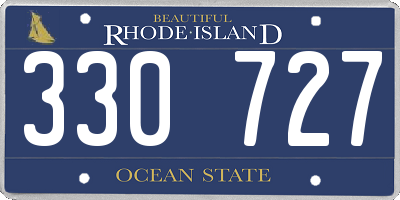 RI license plate 330727