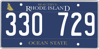 RI license plate 330729