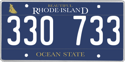 RI license plate 330733