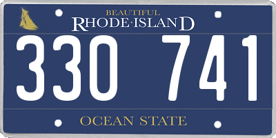 RI license plate 330741