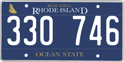 RI license plate 330746
