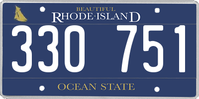 RI license plate 330751